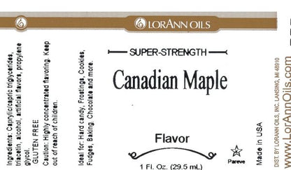 Canadian Maple Flavoring - Super Strength Flavor 1 oz., 16 oz., 1 Gallon, 5 Gallons - Ships Free Within Canada on Orders Above CAD $199