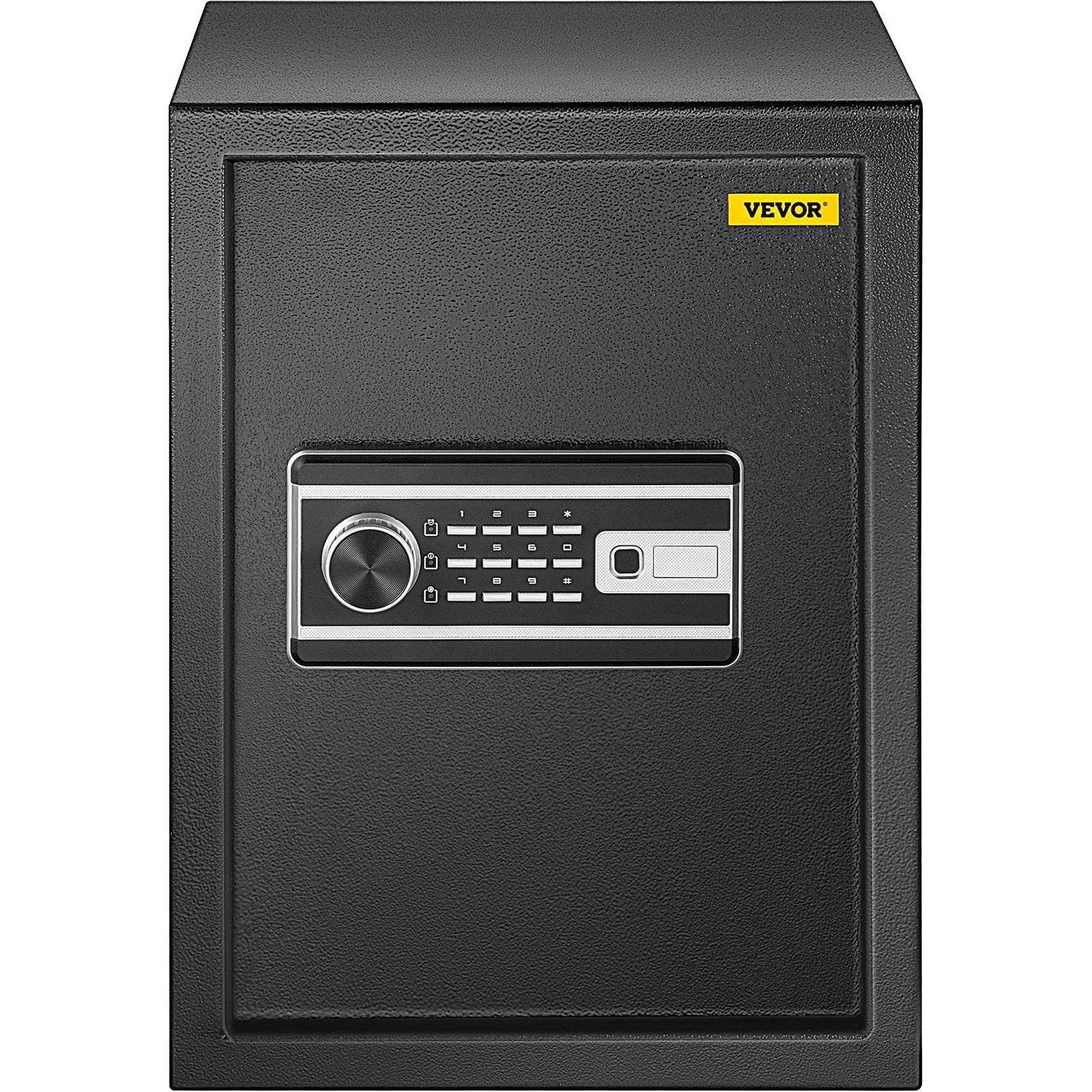 High Security Safe Box, 2.1 CU.FT Fingerprint Safe Box 2 Keys & Digital Keypad, Q235 Steel Safe Box