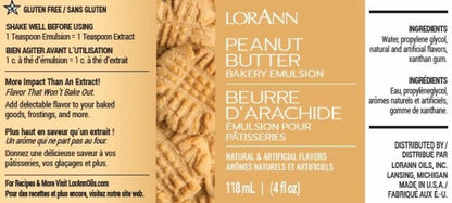 Émulsion de Pâtisserie au Beurre d'Arachide (Sans Arachides) - 4 oz, 16 oz, 1 Gallon, 5 Gallons - Émulsions de Pâtisserie Canada - Livraison Gratuite au Canada pour les Commandes de Plus de 199 $ CA