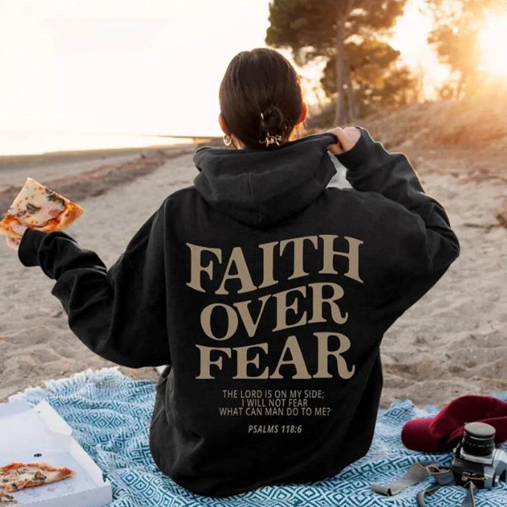 Nouveau sweat à capuche unisexe Faith Fear imprimé