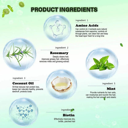EELHOE Rosemary Mint Strengthening and Growth Shampoo Biotin Infused
