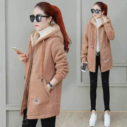 Women’s Faux Fur Coat and Jacket – Warm Autumn Winter Cardigan Wool Coat for Women