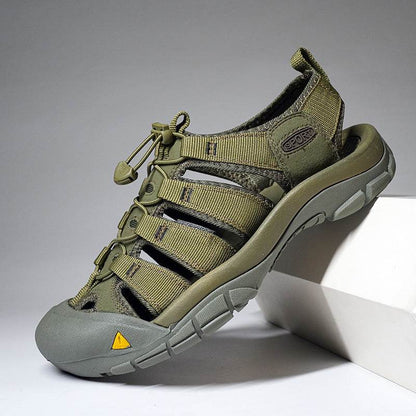 Men's Thick Bottom Toe Cap Beach Upstream Plus Size Outdoor Casual Shoes