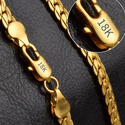 18k Gold Side Chain Necklaces