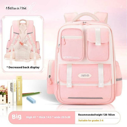 Children's Spine Protection Backpack Multi-compartment Burden Reduction Schoolbag