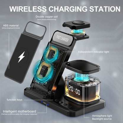 Creative Fast Wireless Charger Three-in-one Folding Bracket