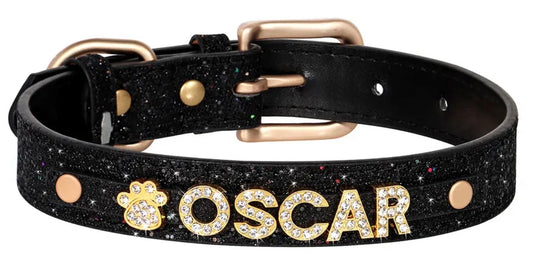 Collier pour chien Onyx Crown | Collier pour chien personnalisé