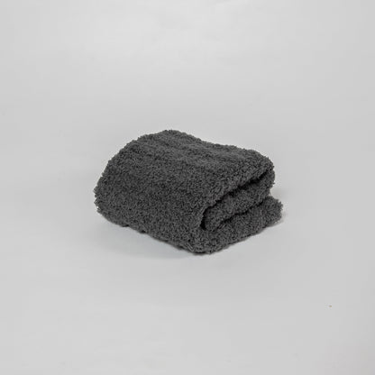 Charcoal Grey Ribbed Lovey