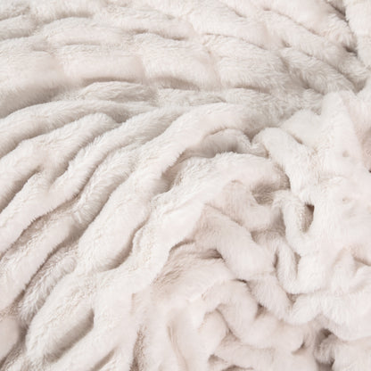 Cream Clouds Double-sided Minky Blanket
