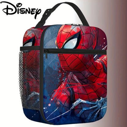 Disney Marvel Spider-Man Insulated Lunch Bag - Portable & Durable Nylon, Perfect For Work, School, Outdoor Camping | Keeps Food Fresh Or Cold