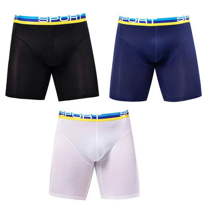 Anti-wear Ice Silk breathable Midway Boxer Beach swimming Underwear