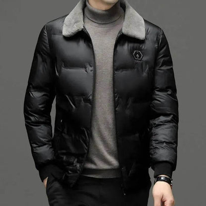 Men's Cotton-padded Slim Fit Zipper Lightweight Winter Puffer Jacket