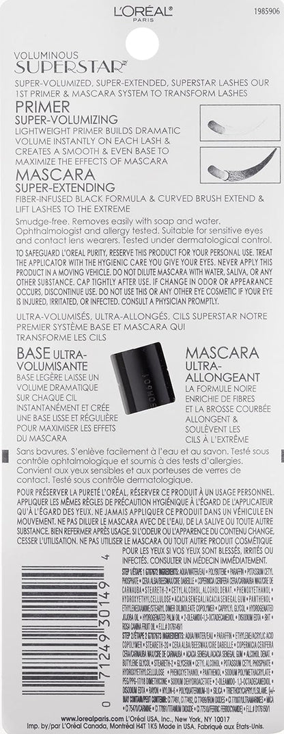 L’Oréal Paris Superstar Mascara Blackest Black, 12.7-Milliliters