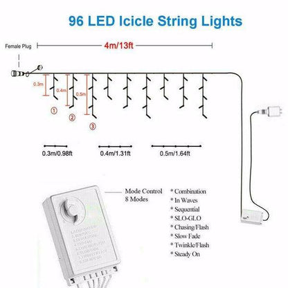 String Lighting Ice Bar Light 96 Light, US Spec, White String Lighting