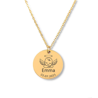 My Baby Angel Custome Engraving Necklace