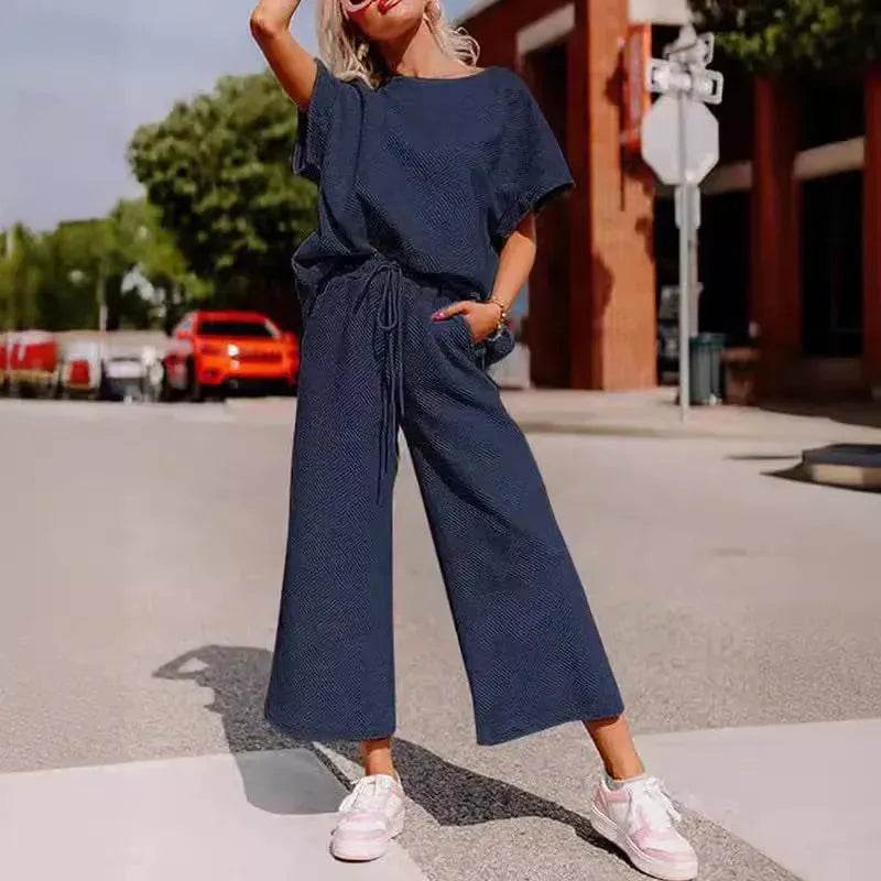 Coord fashion spring and summer 2 piece pant set women