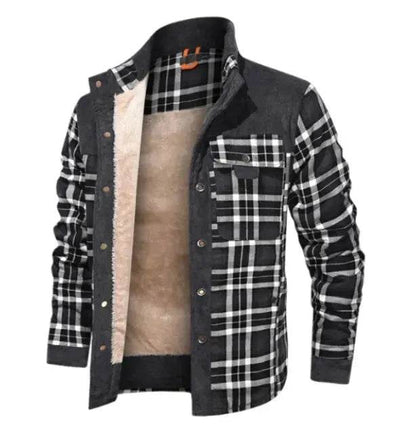 Autumn Winter Men's Cotton Coat with Fleece Lining