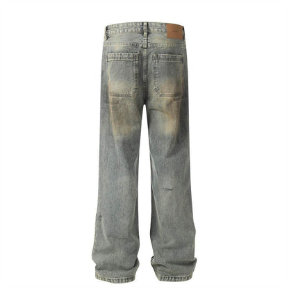 Pantalon en jean pour homme à effet usé, délavage industriel