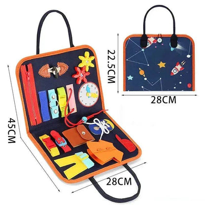 Nouvelle planche d'activités pour enfants Busy Board, jeu d'apprentissage de l'habillage et du boutonnage pour bébé, jouet d'apprentissage sensoriel préscolaire pour l'éducation précoce