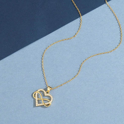 Unlimited Love Necklace Women Wrapped Love Valentine's Day Gifts All Match High-grade Can Not Be Dropped Collarbone Chain