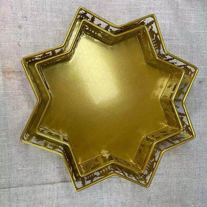European-style Dessert Table Two-tier Ramadan Iron Castle serving Tray