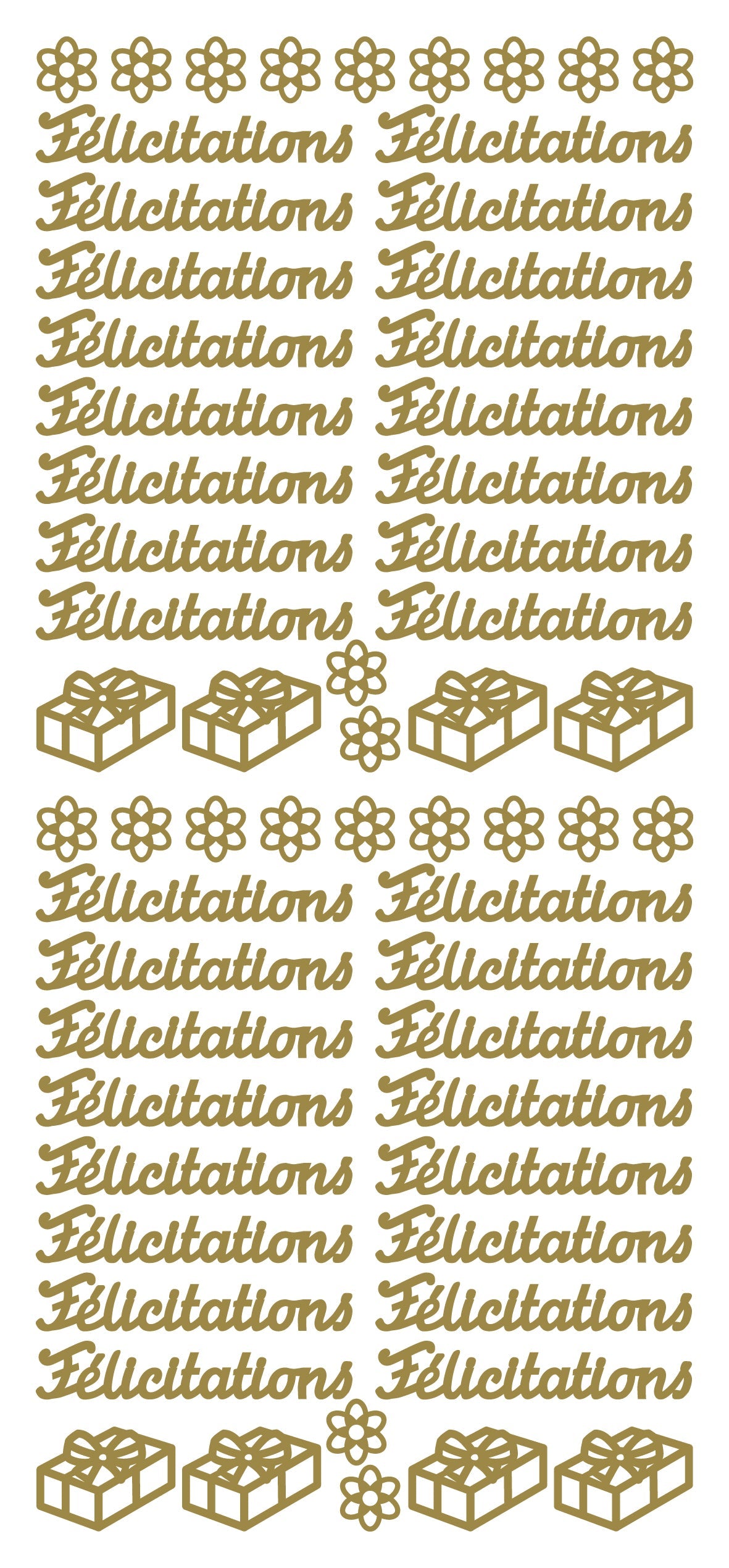 Autocollants à décoller - Félicitations
