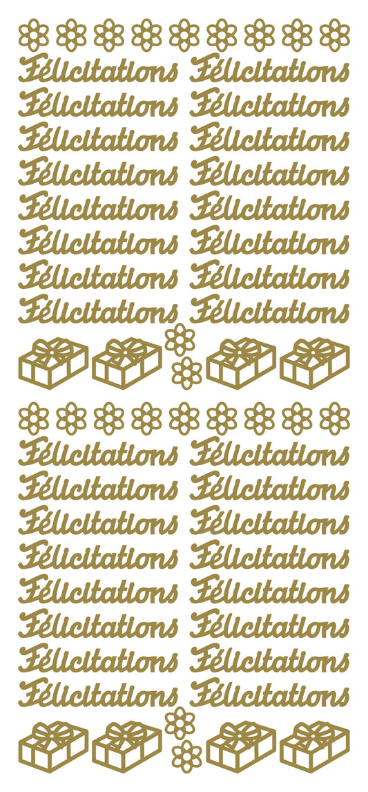 Peel Off Stickers - Félicitations