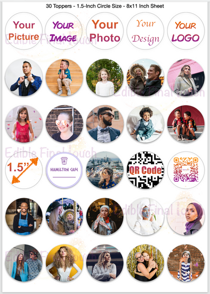 Edible Cupcake Toppers - Custom Cookie Decorations Canada