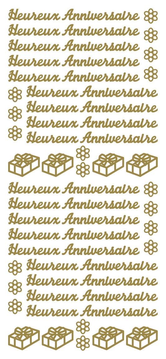 Peel Off Stickers - Heureux Anniversaire