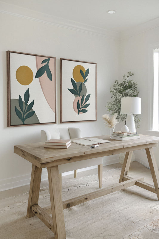 DUO FLORA RADIEUSE (2 œuvres sur toile tendue)