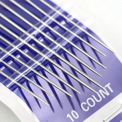 10 aiguilles à broder pour couture à la main, auto-enfileuses