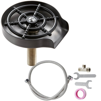 Glass Rinser, 10 Powerful Spraying Jets 360  Rotating Cup Rinser For Sink, 304 Stainless Steel Faucet Cup Washer With ABS Cup Holder For Baby Bottle, Glass Cup, Wine Glass