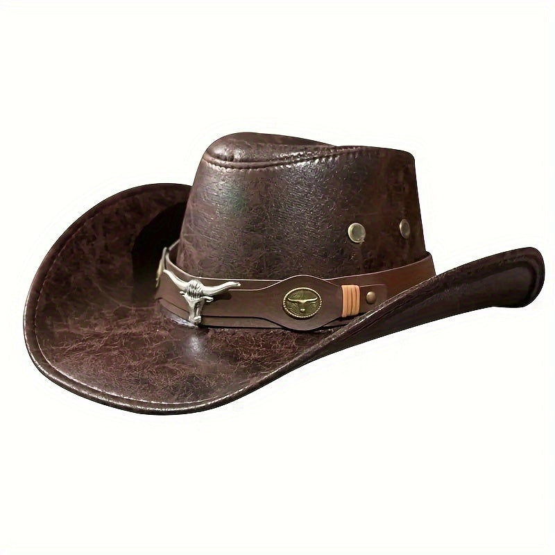[Bullhide Cowboy Hat] Western Cowboy One Bullhide Rivet Cowboy Hat | Outdoor Sunshade Hat
