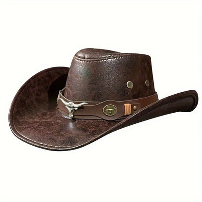 [Bullhide Cowboy Hat] Western Cowboy One Bullhide Rivet Cowboy Hat | Outdoor Sunshade Hat