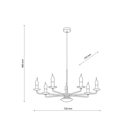 LIMAL Vintage Candle Pendant Light