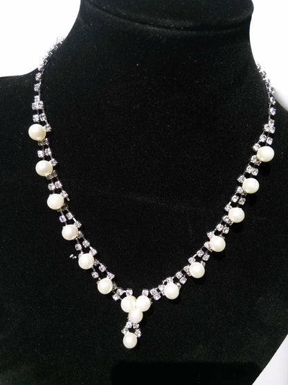 Bride drill pearl necklace wedding Rhinestone Necklace
