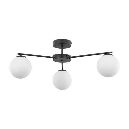 Plafonnier scandinave ELTON noir 3