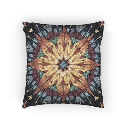 Oreiller tissé mandala étoile géométrique | Décoration Bohème, Style Kilim