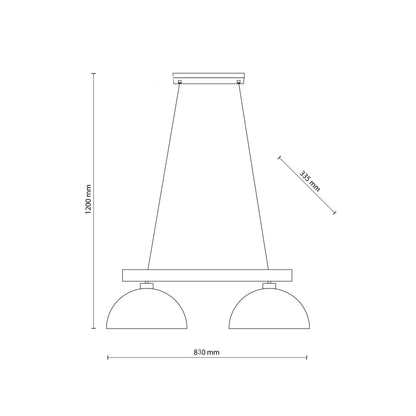 Oslo White Scandinavian Minimalist Pendant Light Fixture for Kitchen & Dining