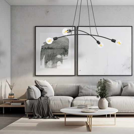 Suspension Minimaliste Noire HELIX 4 (Liquidation)