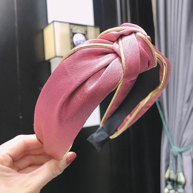 Bandeau turban à nœud supérieur pour femme