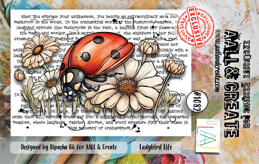 AALL and Create #1082 - Set de tampons A7 - La vie de la coccinelle
