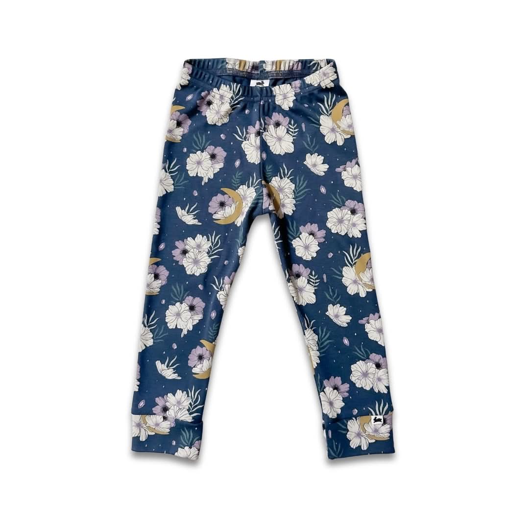 Youth Bamboo Leggings | Celestial Floral