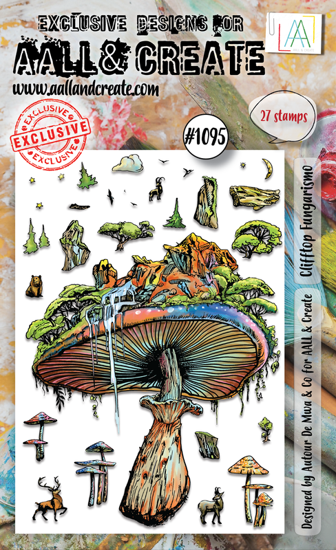 AALL and Create #1095 - A6 Stamp Set - Clifftop Fungarismo