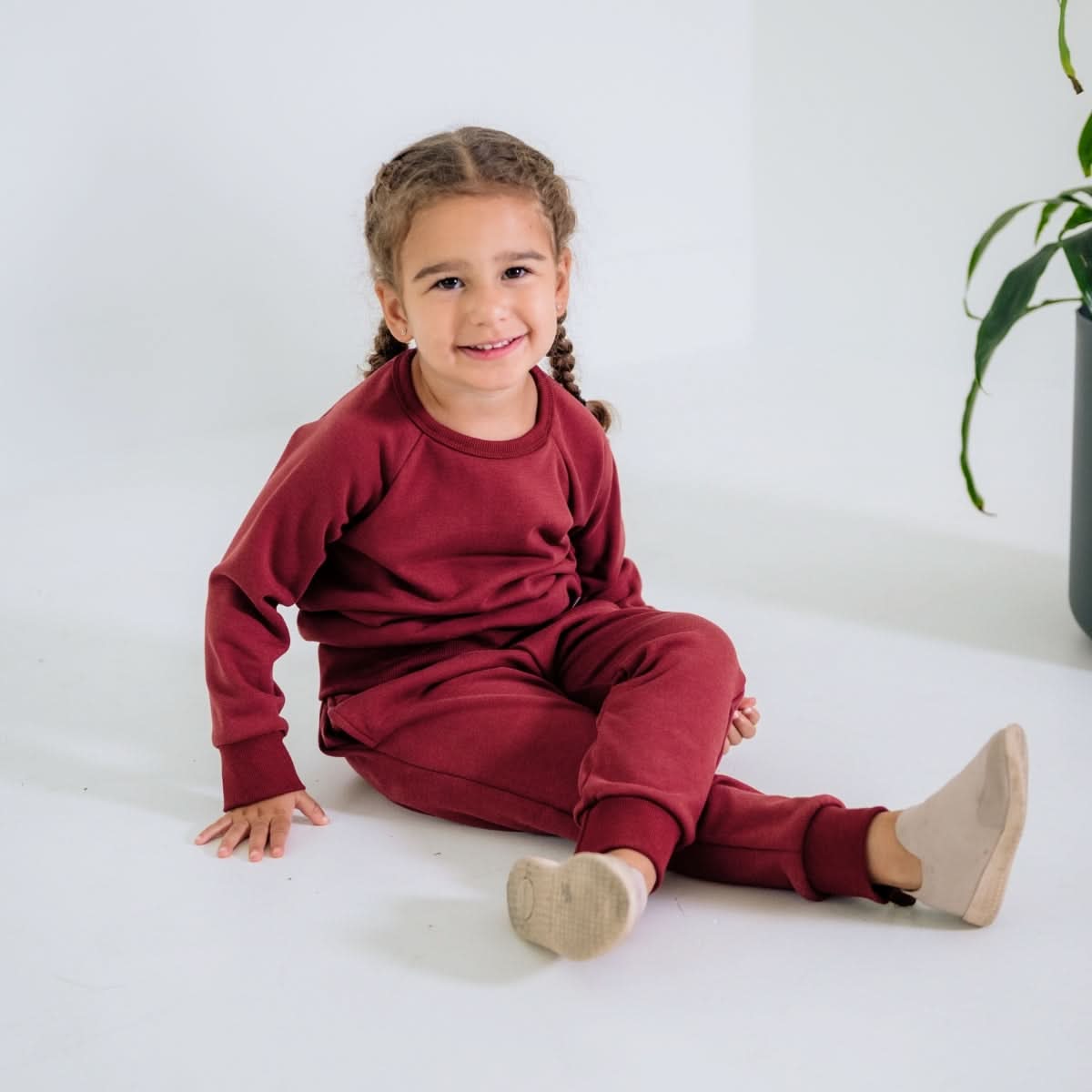 Baby/Kids' Bamboo Fleece Raglan Pullover | Terracotta