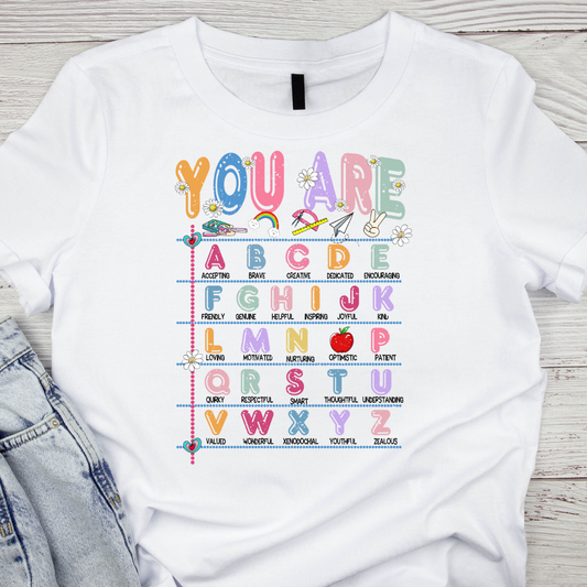 You Are A-Z UV DTF/DTF TRANSFER