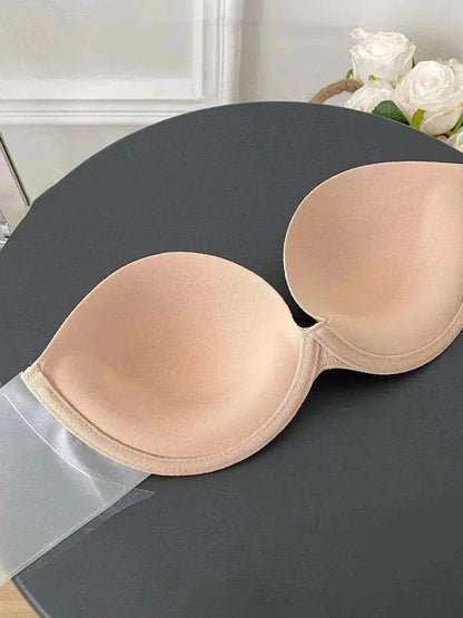 Strapless Bra Beauty Back Chest Stick on bra Push Up Invisible Non-slip Underwear Low back bra