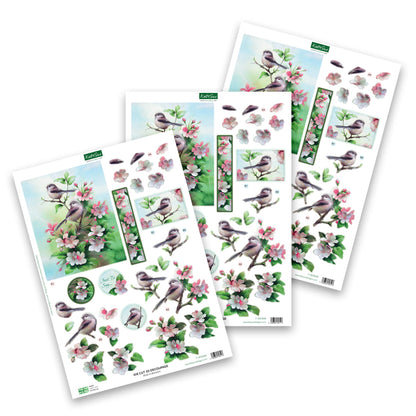 Découpage Découpé – Oiseaux en Fleurs (Lot de 3)