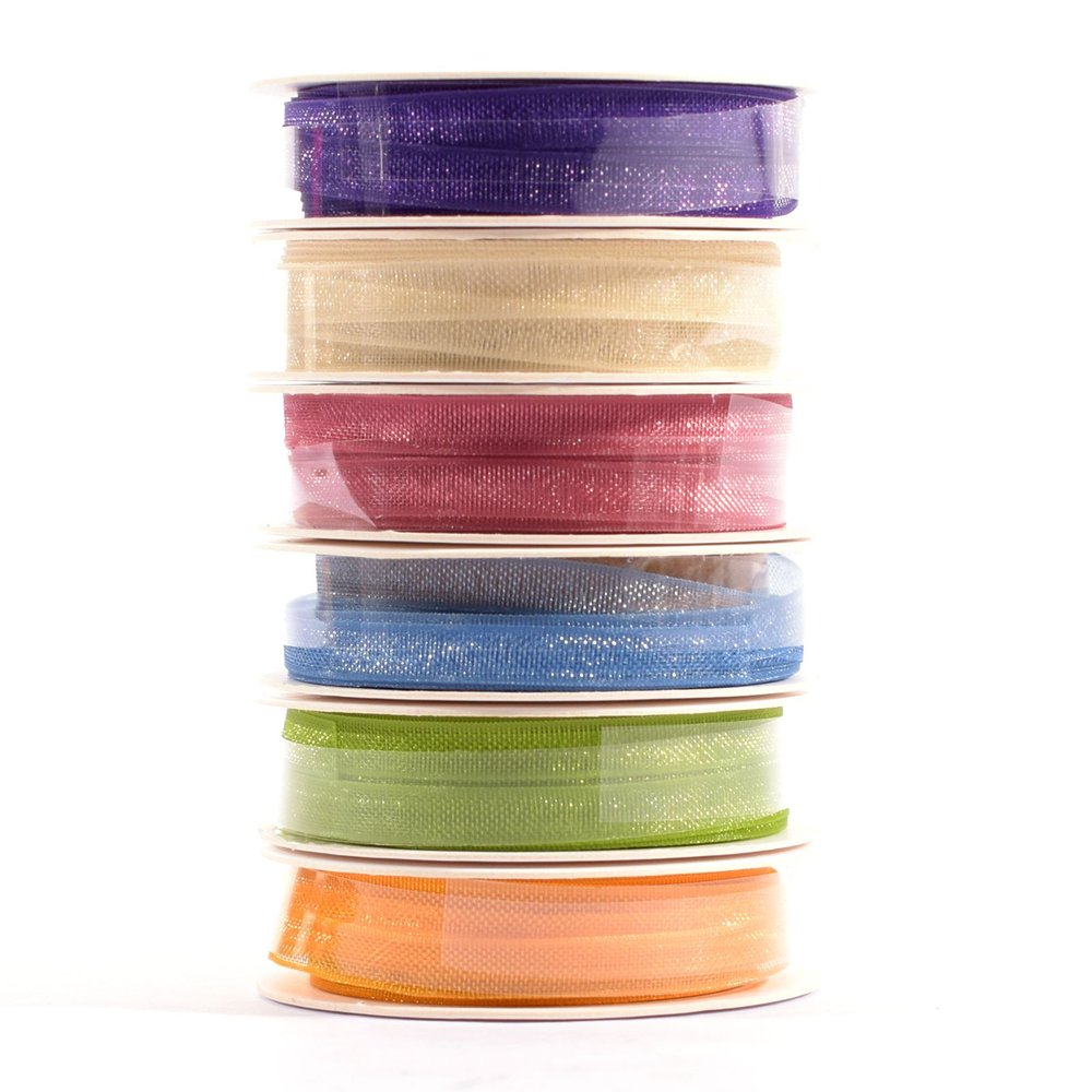 Vaessen Creative Ruban Organza 6 Couleurs 3mmx2m Printemps