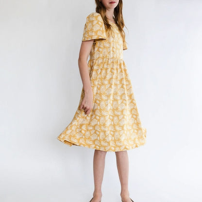 Youth Bamboo Kaia Dress | Palm Fronds